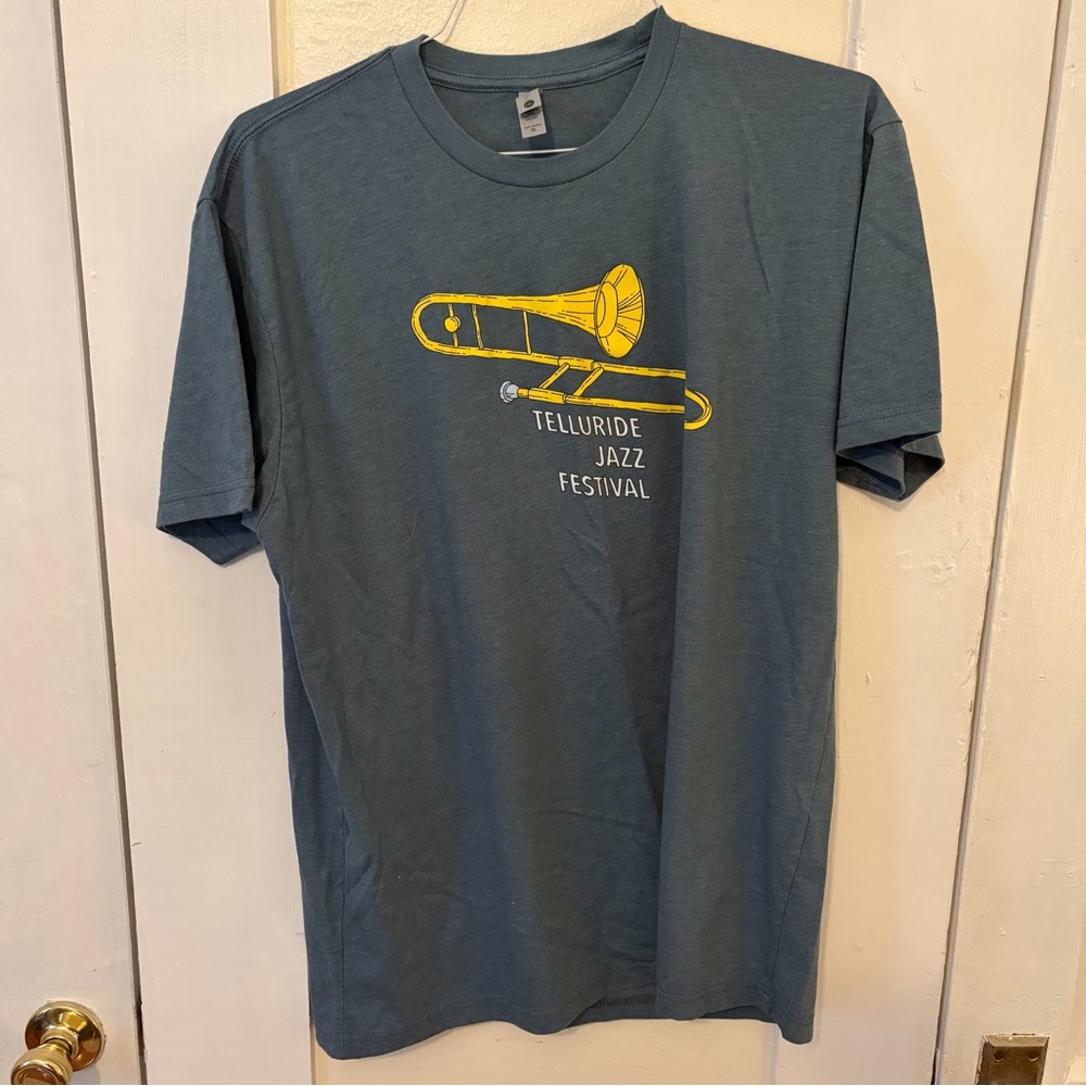 Telluride Jazz Festival Men's Blue Trombone Tee